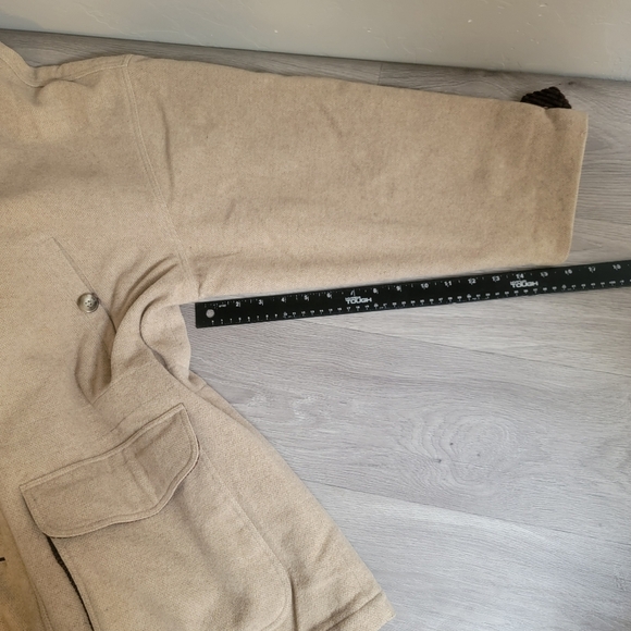 GECCU Austrailia Tan Wool Coat Jacket Size XXL(46) Women Cashmere Wool Pockets - Picture 6 of 15